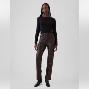GAP - High Rise Recycled Vegan Leather '90s Slim Pants